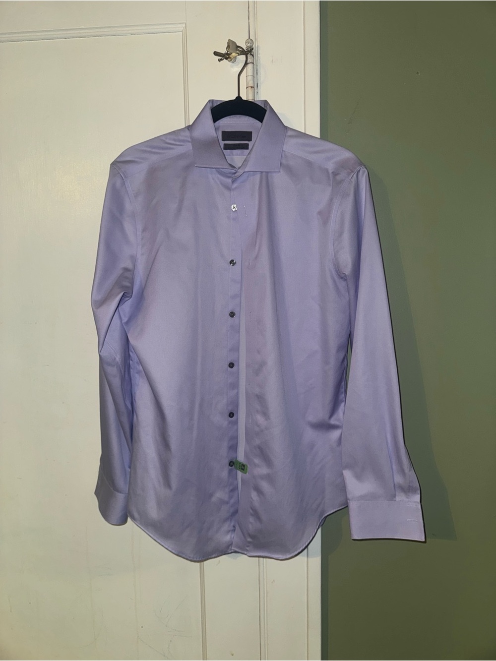 Calvin Klein Men’s Purple Slim Fit Dress Shirt